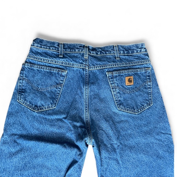 Men’s Jeans Carhartt Flannel Lined Relaxed Rugged Outdoors Made up in USA 36x30 - Picture 6 of 11